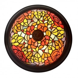 30 cm Rose Tiffany Vitraliu...