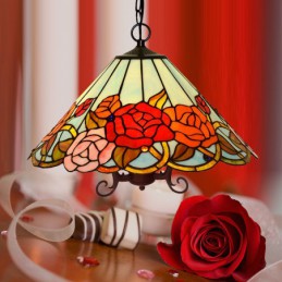 45 cm 1 Lumină Rose Tiffany...